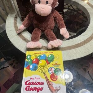 Curious George Plush Toy and Book Set - Brown